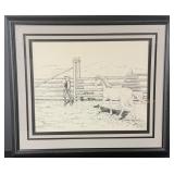 Ernest Morris A Viejo Drawing