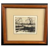 Shirley Cleary Pheasant Hunt Etching