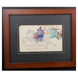Thomas Red Owl Haukaas Ledger Drawing