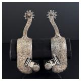 Vogt Silver Overlay Cowboy Spurs