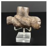 Steatite Native American Indian Bird Effigy Pipe