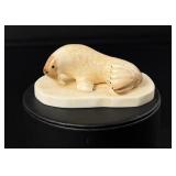 Tim Alowa Alaskan Inuit Eskimo Ivory Walrus