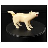 Alaskan Inuit Eskimo Carved Ivory Husky