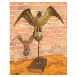 J.W. Fiske Gilt Eagle on Ball Weathervane
