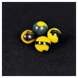 Set of Peltier Glass Bumblebee Marbles