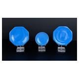 Akro Agate Opaque Blue Plates