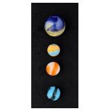 Set of Akro Agate Multicolored Glass Marbles