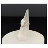 Navajo Sterling Silver Fire Opal Ring