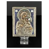 Russian Silver Oklad Enamel Icon