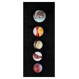 Set of Akro Agate Swirl Marbles
