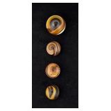 Set of Akro Agate Cream Butterscotch Glass Marbles
