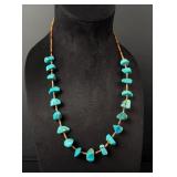 Santo Domingo Pueblo Turquoise Nugget Necklace