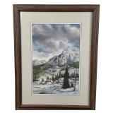 Jim Powell Winter Indian Camp Painting