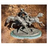 Frederic Remington The Wounded Bunkie Bronze