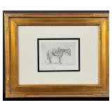 Jay Contway Saddle Horse Etching