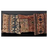 Lot of 3 Persian Oriental Rug Pillows