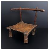 Baule Ivory Coast African Low Chair Ketekle Stool