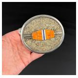 Richard Begay Navajo Sterling Silver Belt Buckle