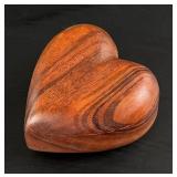 Custom Made Goncalo Alves Wood Heart Trinket Box