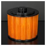 Art Deco Orange and Black Bakelite Box