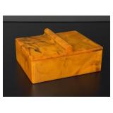 Art Deco Yellow Bakelite Box