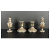 Sterling Silver Salt & Pepper Candlesticks