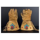 Plateau Native American Indian Beaded Gauntlets