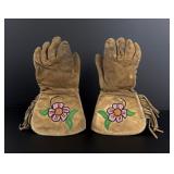 Plateau Native American Indian Beaded Gauntlets