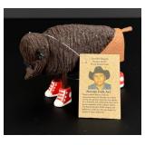Chandler Begaye Navajo Buffalo Folk Art Carving
