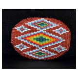 Native American Indian Beaded Belt Buckle