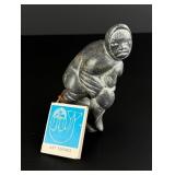 Alaskan Inuit Eskimo Soapstone Hunter Carving