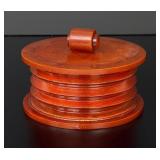 Art Deco Orange and Brown Bakelite Box