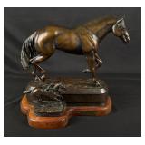 Lyle Johnson Casady Casanova Racehorse Bronze