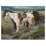 Oleg Stavrowsky White Horse & Friends Painting