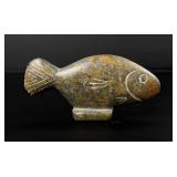 Alaskan Inuit Eskimo Carved Soapstone Halibut