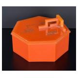 Art Deco Orange Bakelite Dresser Jewelry Box