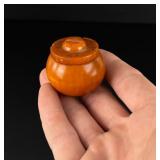 Art Deco Orange Bakelite Box