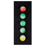 Set of Akro Agate Swirl Glass Marbles