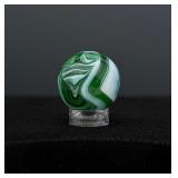 Peltier Green Swirl Glass Marble