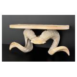 Faux Ram Skull Wall Shelf
