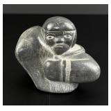 Alaskan Inuit Eskimo Soapstone Hunter Carving