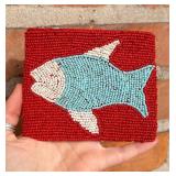 Beaded Fish Pouch