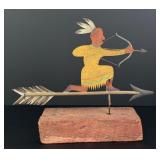 Native American Indian Sheet Copper Weathervane