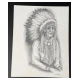 Gordon Henry Rocky Boy Cree Drawing