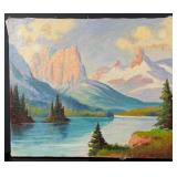 Harry Leonard Lopp Glacier Park Montana Painting
