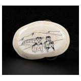 Sockpick Alaskan Inuit Eskimo Ivory Belt Buckle