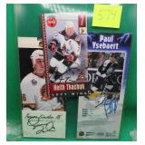 3x SIGNED NHL Postcards Keith Tkachuk Linden +