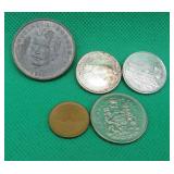 5x Canada Silver 25 Cent Quarter 1967 + Borden +++