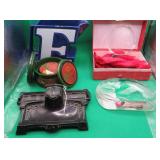 Mixed Job Lot Inkwell - 2x Glass Paperweight NOUSA