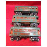 Pre-War Lionel Lot 3 Pullman Train Cars Antique